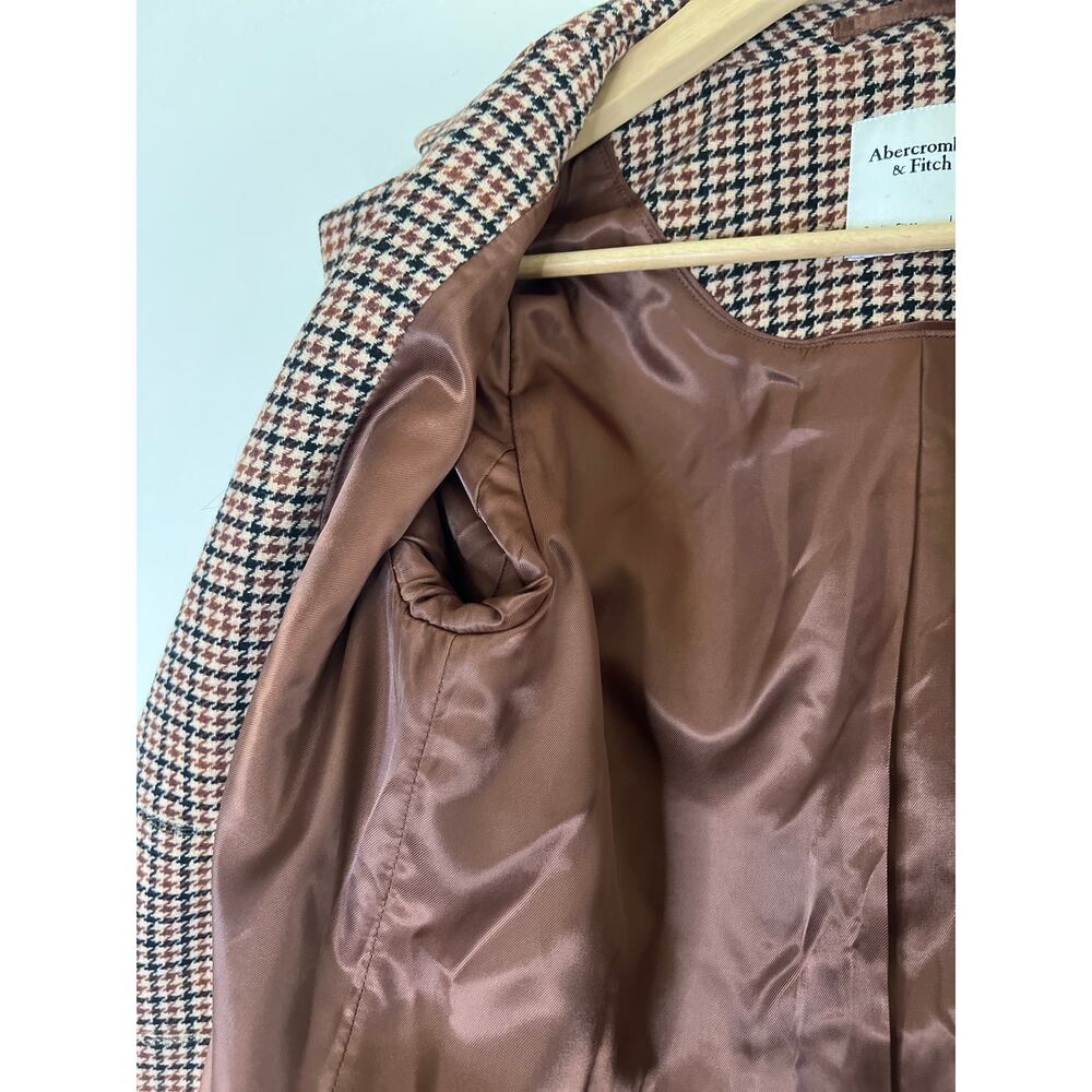 A&F Abercrombie & Fitch Plaid Houndstooth Blazer Jacket - Picture 14 of 16